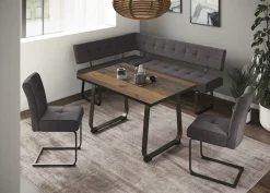 HELA Essgruppe »RUHR« 4 Stk. tlg. Kufentisch 140x90 cm, Schwingstuhl und Bank mit Federkorb, Komfortsitz