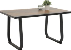 HELA Essgruppe »RUHR« 4 Stk. tlg. Kufentisch 140x90 cm, Schwingstuhl und Bank mit Federkorb, Komfortsitz