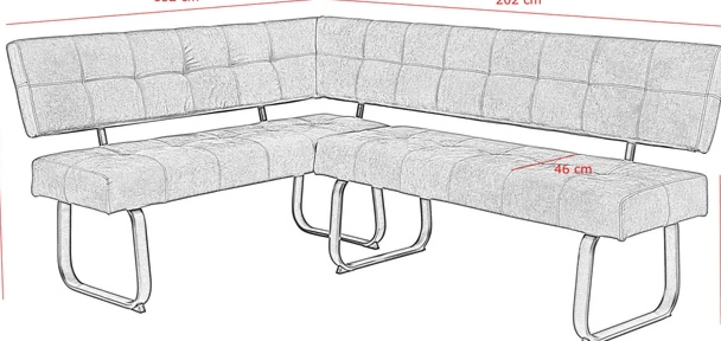 HELA Essgruppe »RUHR« 4 Stk. tlg. Kufentisch 140x90 cm, Schwingstuhl und Bank mit Federkorb, Komfortsitz