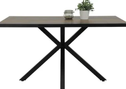 HELA Essgruppe »SPREE« 4 Stk. tlg. Esstisch 140x90 cm mit Dickkante, Microfaserbezug,