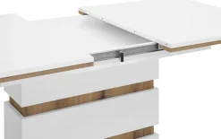 HELA Esstisch »AVOLA, Ausziehtisch« 1 Stk. tlg. Säulengestell mit Applikationen, Synchronauszug, Melamin, ABS-Kante