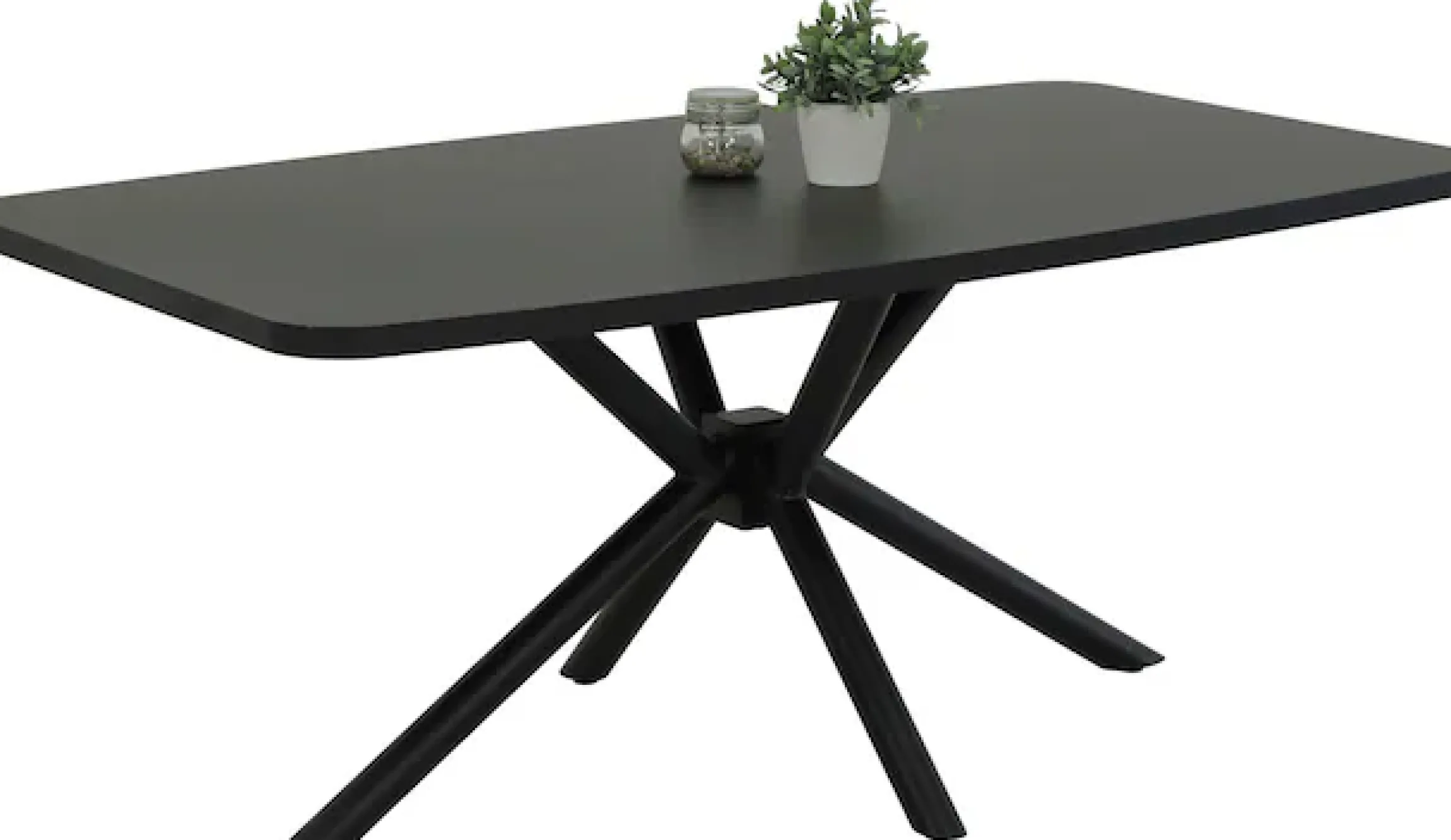HELA Esstisch »JANA« 1 Stk. tlg. ABS-Kante, Melamin, bootsförmig, aufgedoppelt, Breite 180 cm