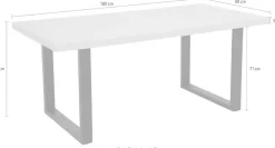 HELA Esstisch »MERAN« 1 Stk. tlg. U-Gestell,Cashmere,Azoto Matt lackiert,Metall,Spanplatte