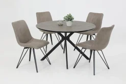 HELA Esstisch »PETRA« 1 Stk. tlg. rund, Schweizer Kante, MDF, Fischgrät Nachbildung