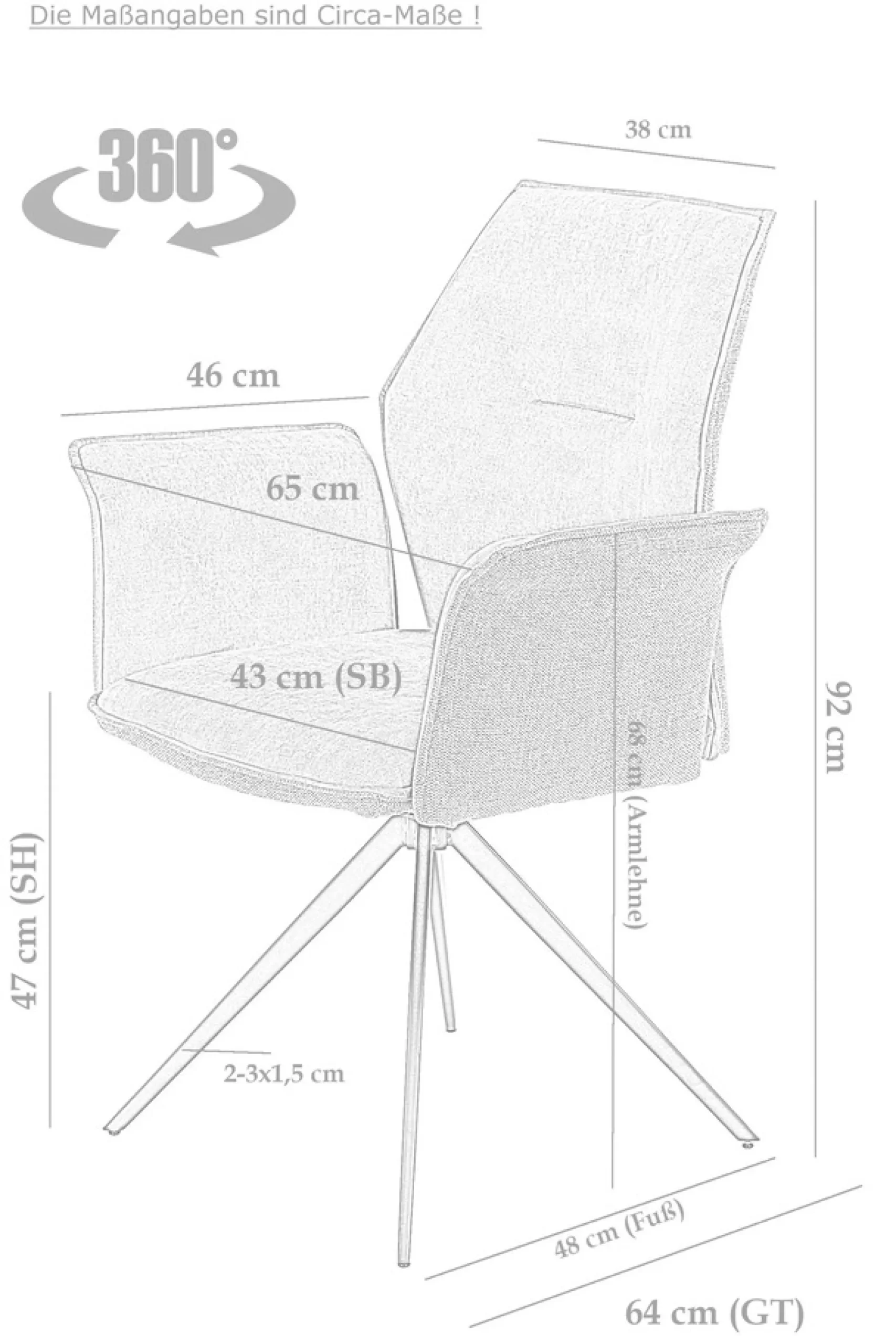 HELA Esszimmersessel »SUSANNE« Set,Esszimmerstuhl, Drehstuhl, 1 oder 4 Stück