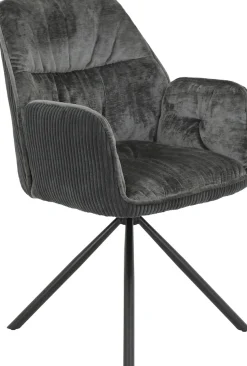 HELA Esszimmerstuhl »AMIRA drehbar« (Set) 2 Stk.Auto-Return 270°, Materialmix Cord/Samtvelours