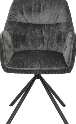 HELA Esszimmerstuhl »AMIRA drehbar« (Set) 2 Stk.Auto-Return 270°, Materialmix Cord/Samtvelours