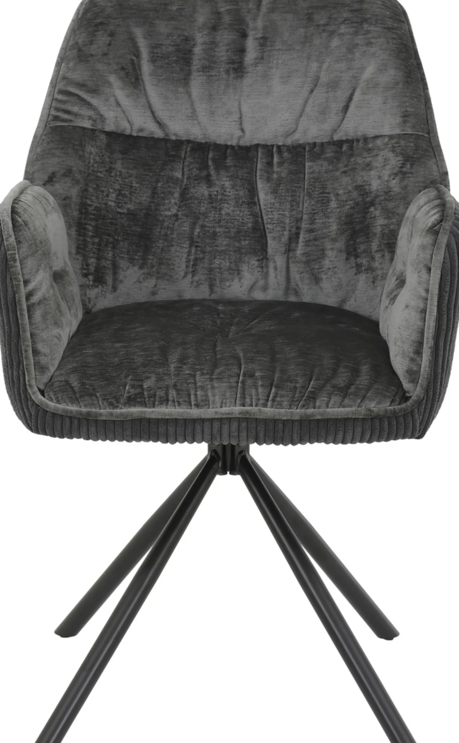 HELA Esszimmerstuhl »AMIRA drehbar« (Set) 2 Stk.Auto-Return 270°, Materialmix Cord/Samtvelours