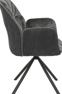 HELA Esszimmerstuhl »AMIRA drehbar« (Set) 2 Stk.Auto-Return 270°, Materialmix Cord/Samtvelours