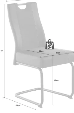 HELA Esszimmerstuhl »Erika S« (Set) 2 Stk.2 oder 4 Stück, komfortable Federkern Polsterung, Freischwinger