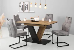 HELA Esszimmerstuhl »Linda S Schwingstuhl« (Set) 1 Stk.mit Taschenfederkern Sitz, mit 140KG belastbar, Freischwinger