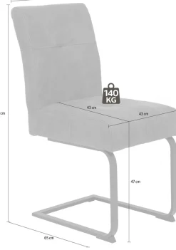 HELA Esszimmerstuhl »Luise S Schwingstuhl, Freischwinger 2er-Set« (Set) 2 Stk.Sitz mit Federkern, Extra dicke Polsterung, Küchenstuhl, OTTOs Choice