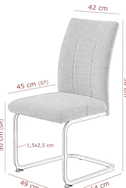 HELA Freischwinger »AUGUSTA« (Set) 2 Stk.Schwinger, XL-Sitzbreite, Wellenfederung, 140kg belastbar
