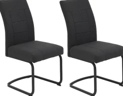 HELA Freischwinger »BRINDISI, Esszimmerstuhl« (Set) 2 Stk.XL-Sitz,Federkorb,140kg belastbar,Zertifizierter "Waterfree" Stoff