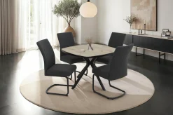 HELA Freischwinger »BRINDISI, Esszimmerstuhl« (Set) 2 Stk.XL-Sitz,Federkorb,140kg belastbar,Zertifizierter "Waterfree" Stoff