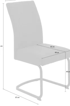 HELA Freischwinger »BRINDISI, Esszimmerstuhl« (Set) 2 Stk.XL-Sitz,Federkorb,140kg belastbar,Zertifizierter