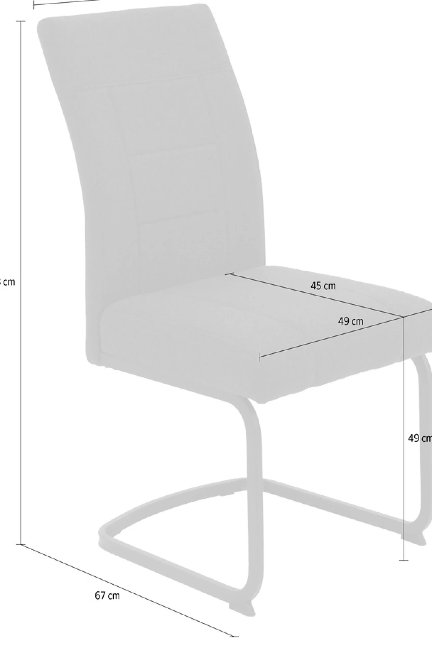 HELA Freischwinger »BRINDISI, Esszimmerstuhl« (Set) 2 Stk.XL-Sitz,Federkorb,140kg belastbar,Zertifizierter "Waterfree" Stoff