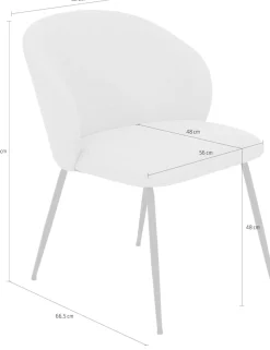 HELA 4-Fußstuhl »GRAZ, Esszimmerstuhl« (Set) 1 Stk.XL-Sitzbreite,4-Fuß,Rundrohrgestell,140 Kg belastbar, Webstoff