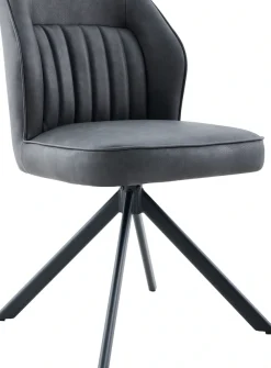 HELA 4-Fußstuhl »PRIZZI« (Set) 1 Stk.4-Fuß, 360° drehbar, Gestell oval, gepolstert, Lederoptik