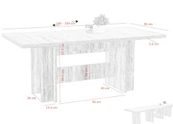 HELA Kulissen-Esstisch »LIA II« bis zu 320 cm ausziehbar