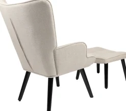HELA Loungesessel »PAROS« Set, Sessel mit Hocker, 2 Stk. tlg. Sessel mit Hocker;Loungesessel;4-Fuß Massiv;Webstoff;Armlehnen
