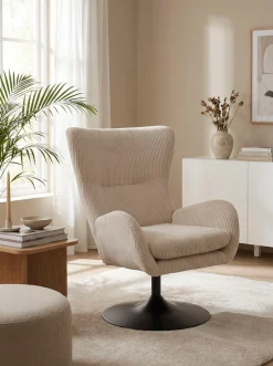 HELA Loungesessel »SAMOS« 1 Stk. tlg. Sessel;drehbar;Trompetengestell;Microfaser Breitcord;Armlehnen
