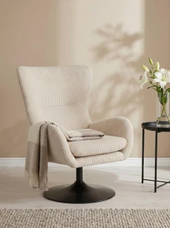 HELA Loungesessel »SAMOS« 1 Stk. tlg. Sessel;drehbar;Trompetengestell;Microfaser Breitcord;Armlehnen
