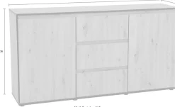 HELA Sideboard »Ariana« mit angeschrägten Griffmulden, Breite 160 cm