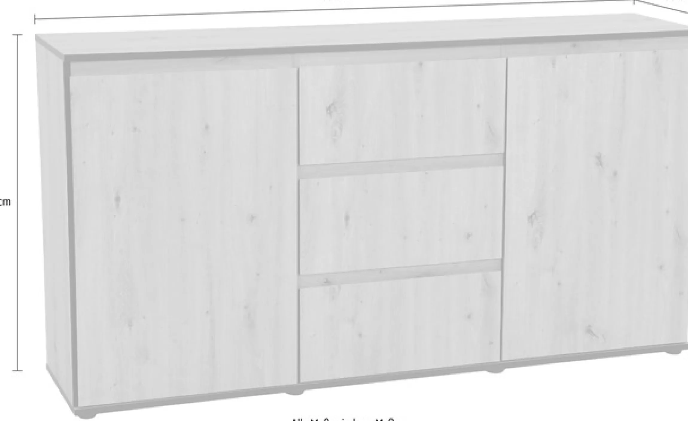 HELA Sideboard »Ariana« mit angeschrägten Griffmulden, Breite 160 cm