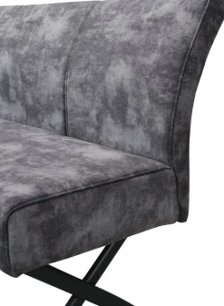 HELA Sitzbank »PORTO« 1 Stk. tlg. Einzelbank mit Rücken, X-Gestell, Federkorb, Vintage Velvet Optik
