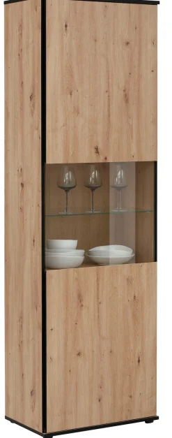 HELA Vitrine »Ariana« mit angeschrägten Griffmulden, Höhe 195 cm