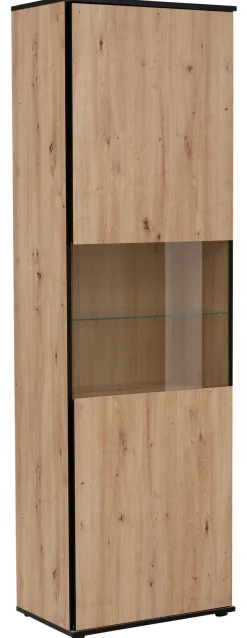 HELA Vitrine »Ariana« mit angeschrägten Griffmulden, Höhe 195 cm