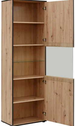 HELA Vitrine »Ariana« mit angeschrägten Griffmulden, Höhe 195 cm