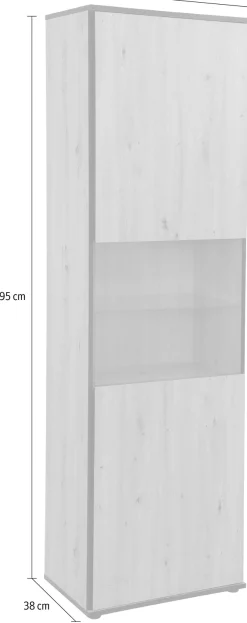 HELA Vitrine »Ariana« mit angeschrägten Griffmulden, Höhe 195 cm