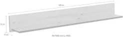 HELA Wandboard »Ariana« Schwarz abgesetzte Kanten, 120 cm