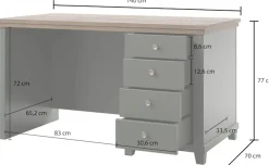 Helvetia Schreibtisch »Evora Schreibtisch« Schreibtisch in moderner Landhaus Stil