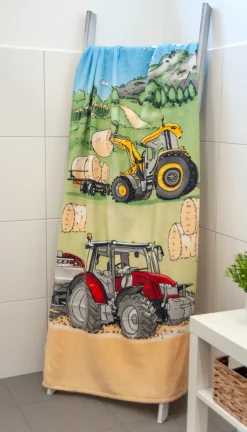 Herding Young Collection Badetuch »Traktor« 75x150cm, hochfarbig bedruckt