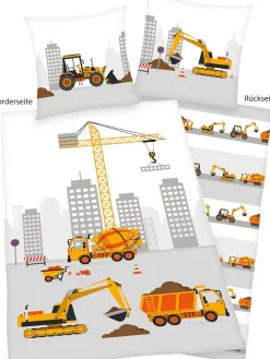 Herding Young Collection Kinderbettwäsche »Baustelle« 2 Stk. mit tollem Motiv