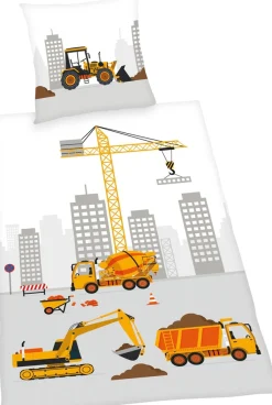Herding Young Collection Kinderbettwäsche »Baustelle« 2 Stk. mit tollem Motiv