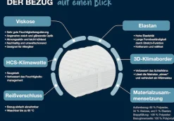Hn8 Schlafsysteme Taschenfederkernmatratze »Premium-Taschenfederkern-Matratze XXL Gelstar T-1000, 25cm Komforthöhe« 25 cm hoch Raumgewicht: 40 kg/m³ 1-tlg., 1 Stk. tlg. Körperunterstützung durch Geltouch Auflage, 90x200 cm & weitere Größen
