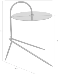 HOFMANN LIVING AND MORE Beistelltisch Mit Sicherheitsglasplatte
