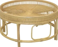 HOFMANN LIVING AND MORE Couchtisch Rattan-Couchtisch mit oder ohne Glasplatte lieferbar