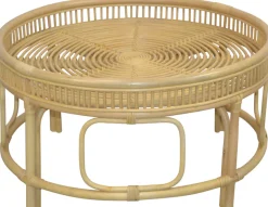 HOFMANN LIVING AND MORE Couchtisch Rattan-Couchtisch mit oder ohne Glasplatte lieferbar
