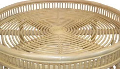 HOFMANN LIVING AND MORE Couchtisch Rattan-Couchtisch mit oder ohne Glasplatte lieferbar