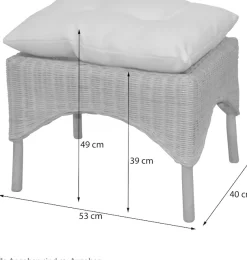 HOFMANN LIVING AND MORE Sitzhocker Inklusive Sitzkissen, 1 Stk. tlg. Hocker mit Kissen
