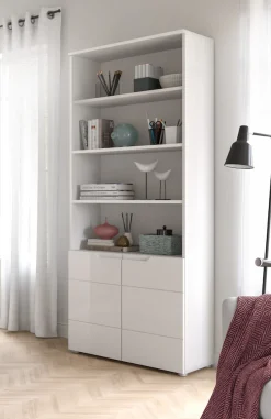 Home affaire Aktenschrank »CAPRI, 2 Türen inkl. eingefasster Griffmulde, 5 Einlegeböden« Mehrzweckschrank, Aktenregal, Regal, Stauraumregal, Universalschrank
