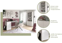 Home affaire Aktenschrank »CAPRI, 2 Türen inkl. eingefasster Griffmulde, 5 Einlegeböden« Mehrzweckschrank, Aktenregal, Regal, Stauraumregal, Universalschrank