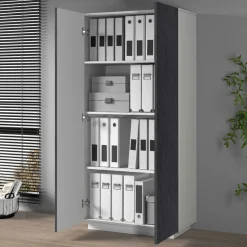 Home affaire Aktenschrank »Coro, Mehrzweckschrank, Büroschrank mit 2 Türen« & verstellbare Einlegeböden, Höhe 86 oder 166 cm, Made in Italy