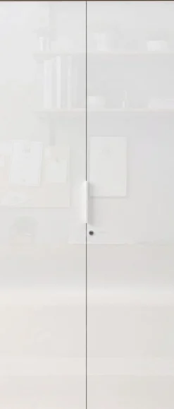 Home affaire Aktenschrank »Easy B/H 81/193 cm, Büroschrank, Mehrzweckschrank mit 2 Türen« abschließbar, 4 Böden, Metallgriffe, Top 38 mm stark