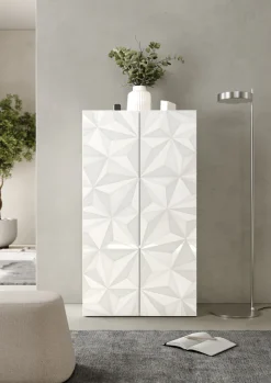 Home affaire Aktenschrank »Prisma, Breite 63 cm, Höhe 114 cm, 2 Türen (2 Einlegeböden)« Büroschrank, Mehrzweckschrank, Front mit Siebdruck